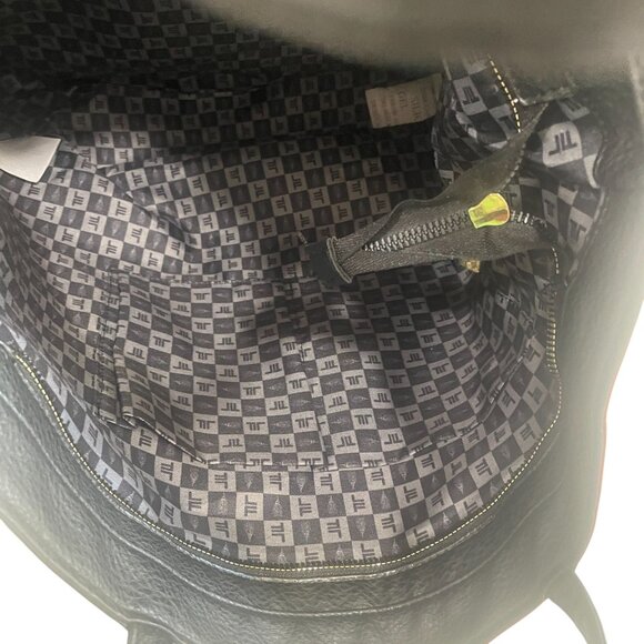 London Fog Tote Bag Black Brown Vegan Leather Shoulder Purse Work Carryall - Picture 4 of 10